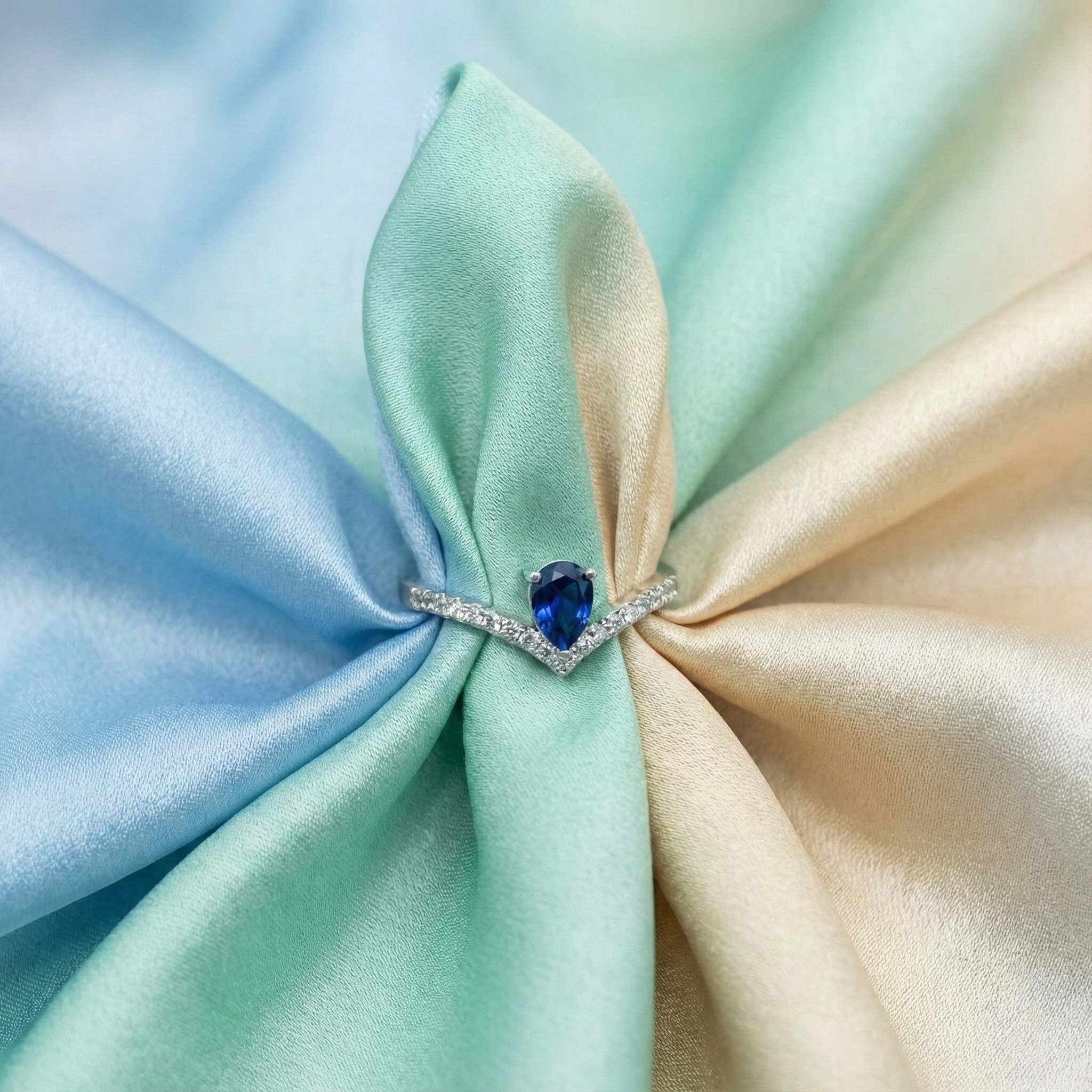 Blue Sapphire Teardrop