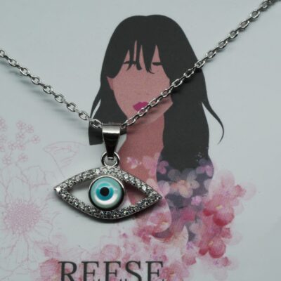Pure 925 Sterling Silver Evil Eye Pendant Necklace