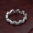 Pure Silver Marquise CZ Eternity Ring