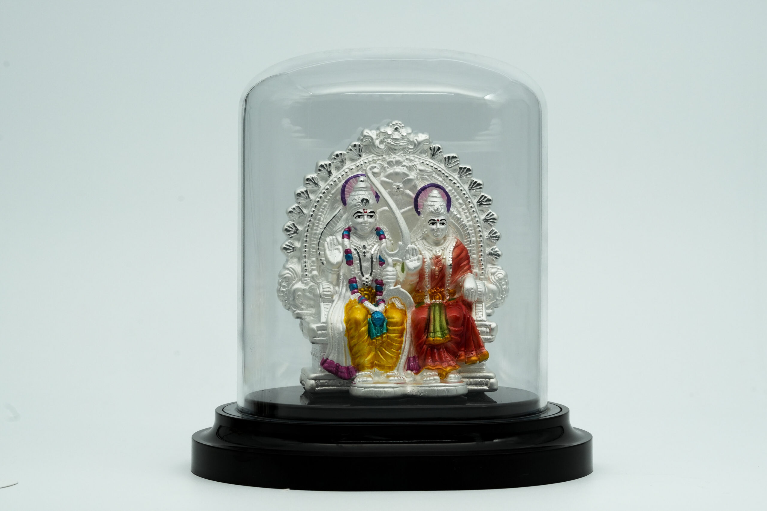Lord Ram Goddess Sita Silver Idol (Ram Darbar) - Image 4