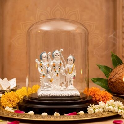 Lord Ram Sita Lakshman silver idol in 925 sterling silver
