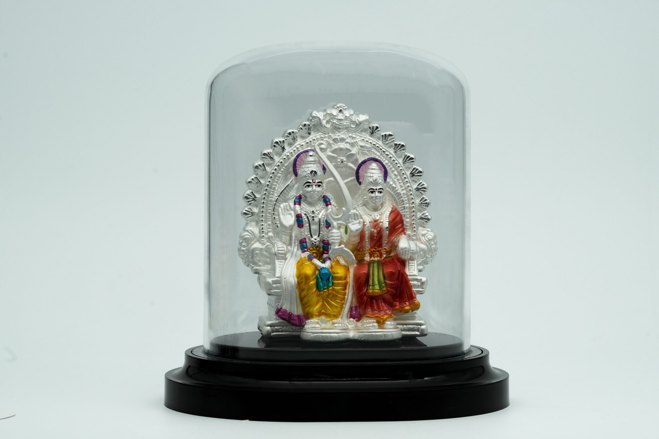 Lord Ram Goddess Sita Silver Idol (Ram Darbar) - Image 2