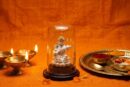 Goddess Saraswati silver idol with veena in 925 sterling silver