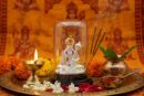 Hanuman silver idol in blessing posture made of 925 sterling silver